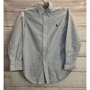 Boy’s Polo Ralph Lauren Long Sleeve Button Down Blue Shirt  - Size 8